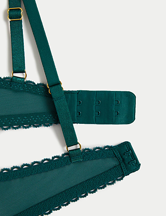 Soutien-gorge push-up Anelli plongeant à armatures et motif brodé (bonnets A à&nbsp;E)