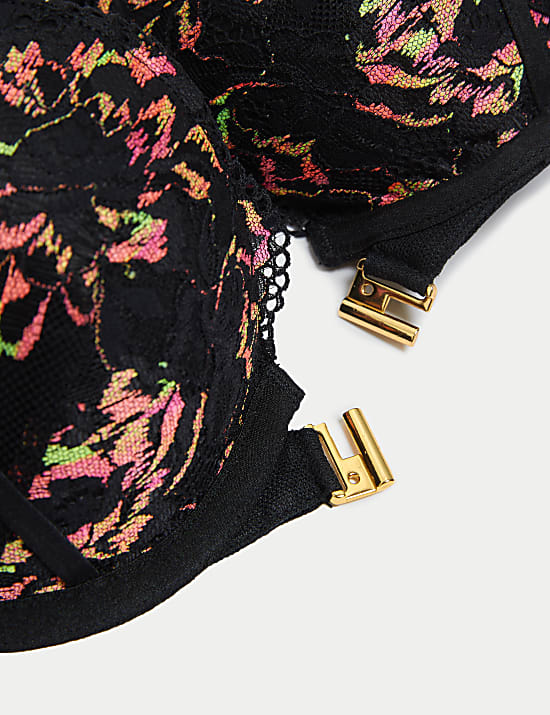 Soutien-gorge plongeant push-up à armatures en dentelle Vera, bonnets A à E