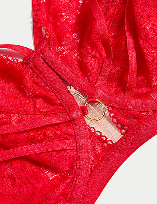 Vera Lace Wired Longline Balcony Bra (F-H)