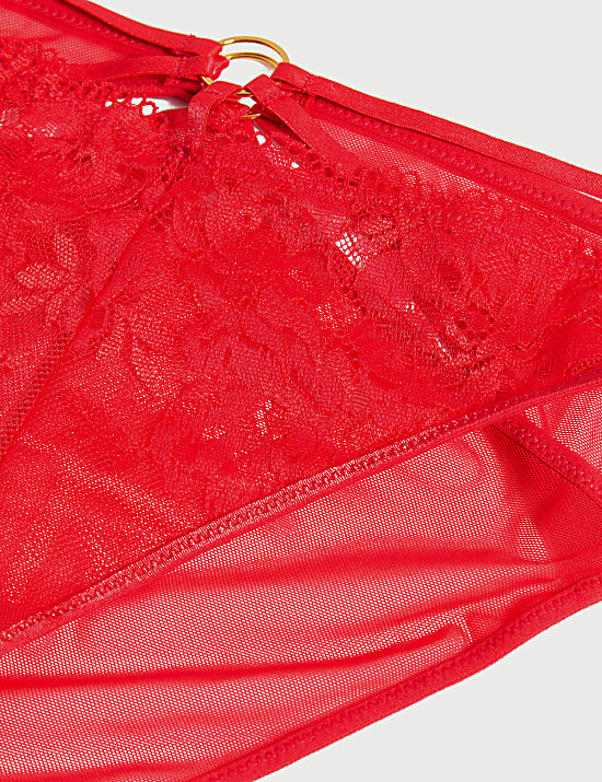 Δαντελένιο σλιπ με ψηλό κόψιμο στους γοφούς Vera