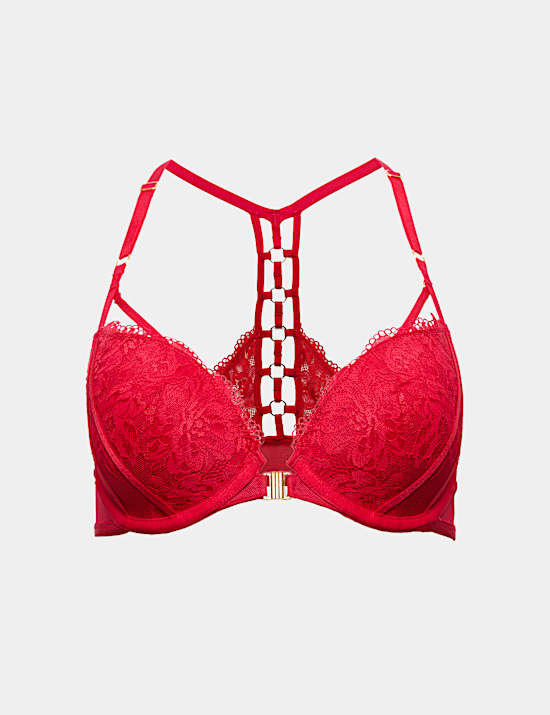 Vera Push-up-Plunge-BH mit B&uuml;geln und Spitze (A&ndash;E)