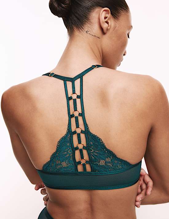 Soutien-gorge plongeant push-up à armatures en dentelle Vera (bonnets A à E)