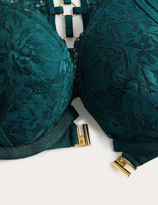 Soutien-gorge plongeant push-up à armatures en dentelle Vera (bonnets A à E)