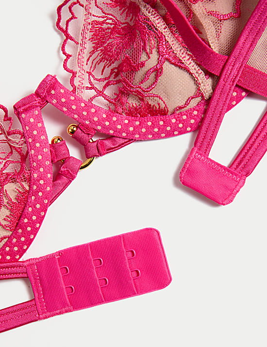 Soutien-gorge à balconnet, armatures et broderie Gala, quart bonnets A à E