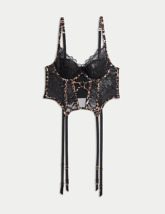 Guêpière bustier à armatures et broderie Gala, bonnets A à D