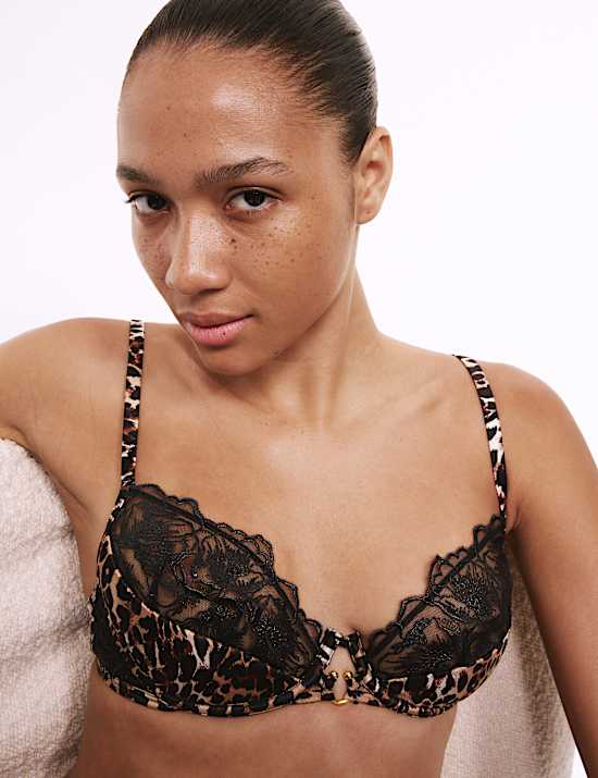 Soutien-gorge à balconnet, armatures et broderie Gala, quart bonnets A à E