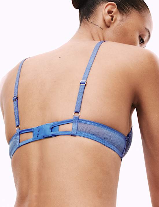 Soutien-gorge plongeant à armatures et dentelle Lindy, bonnets A à E