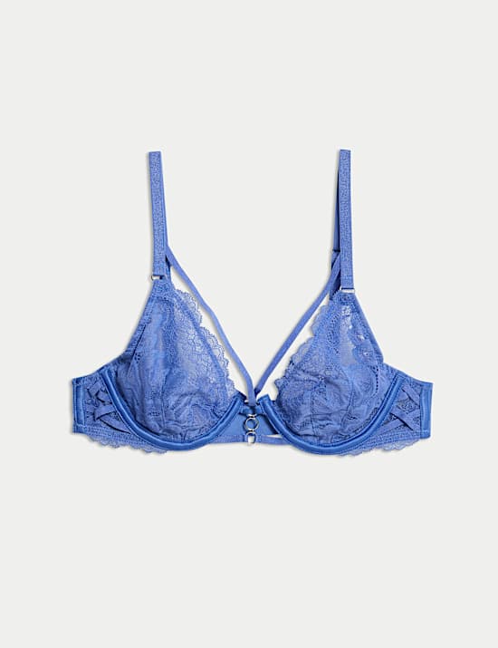 Soutien-gorge plongeant à armatures et dentelle Lindy, bonnets A à E