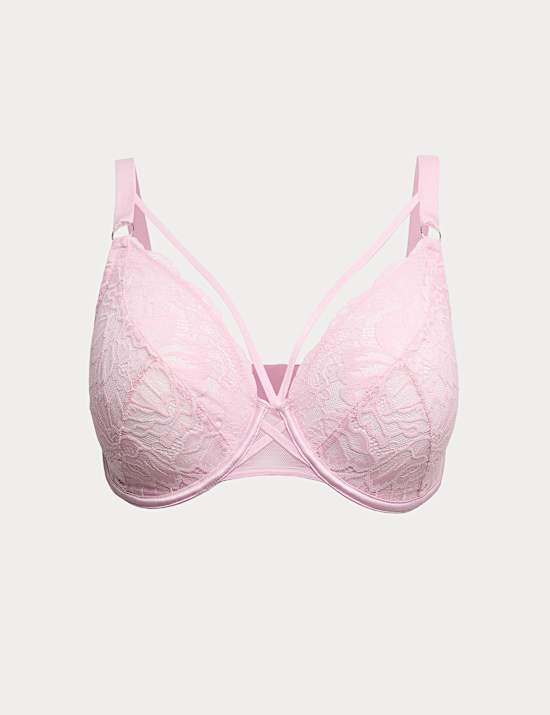 Lindy Lace Wired Plunge Bra (F-H)