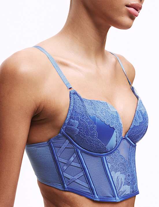 Soutien-gorge à balconnet Sweetheart à armatures et dentelle Lindy, bonnets A à E