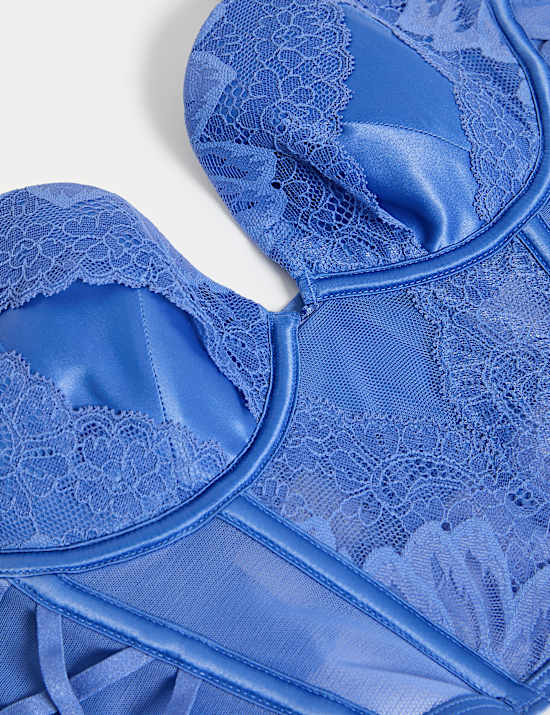 Soutien-gorge à balconnet Sweetheart à armatures et dentelle Lindy, bonnets A à E