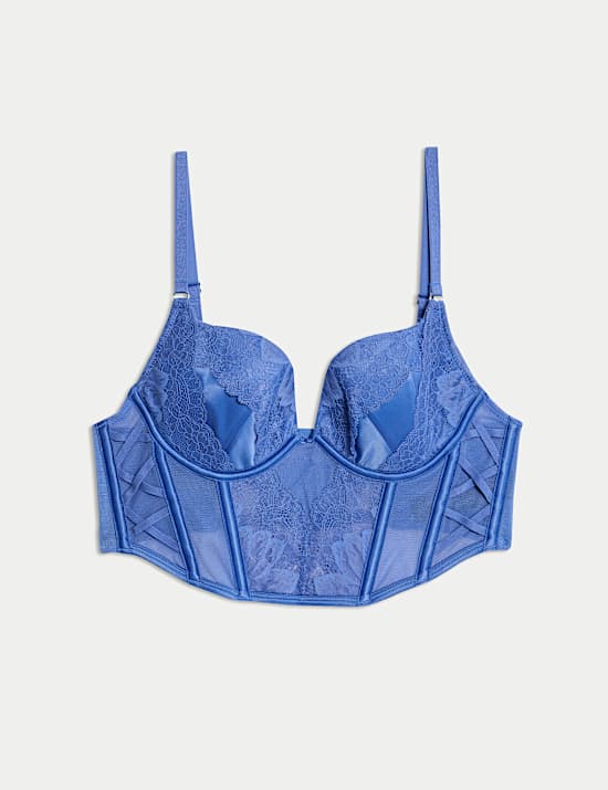 Soutien-gorge à balconnet Sweetheart à armatures et dentelle Lindy, bonnets A à E