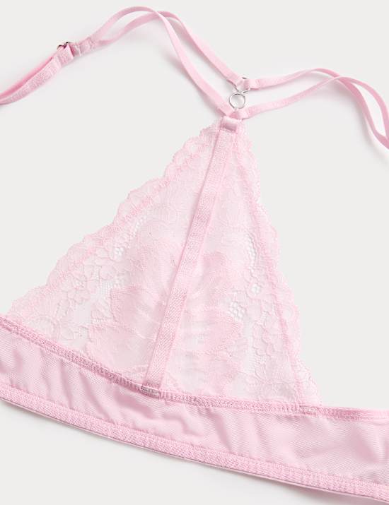 Lindy Lace Wired Push-Up Plunge Bra (A-E)