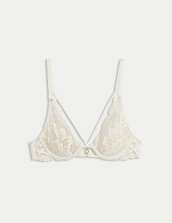 Lindy Lace Wired Plunge Bra (A-E)