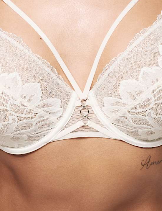 Lindy Lace Wired Plunge Bra (F-H)