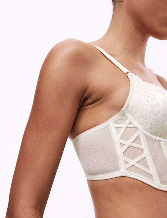 Soutien-gorge à balconnet Sweetheart à armatures et dentelle Lindy, bonnets A à E