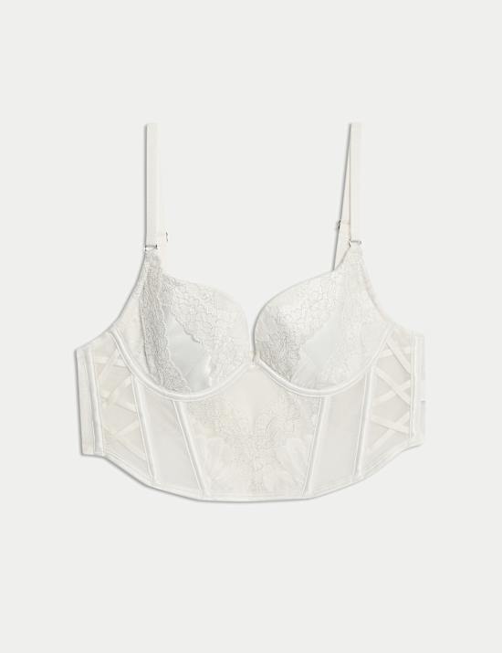 Soutien-gorge à balconnet Sweetheart à armatures et dentelle Lindy, bonnets A à E