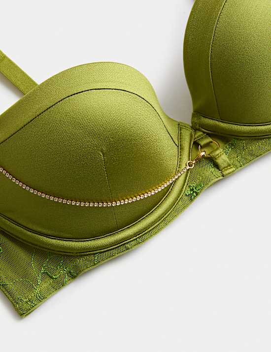 Freya Embroidered Wired Push Up Balcony Bra (A-E)