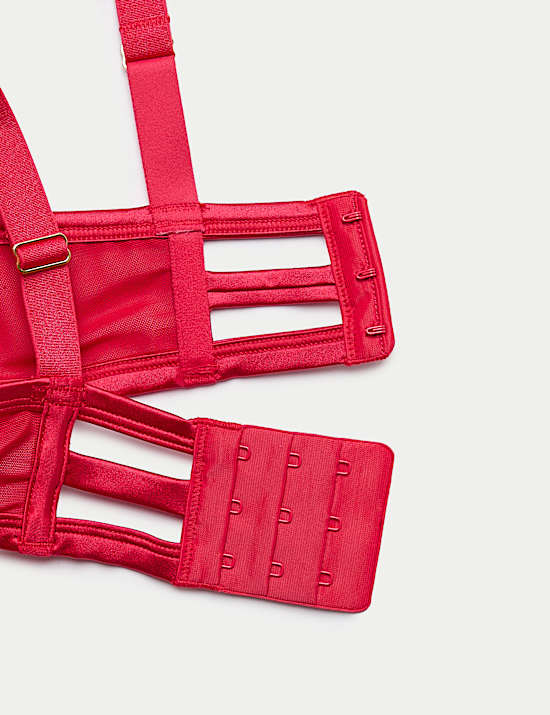 Soutien-gorge &agrave; balconnet Magda &agrave; armatures et broderie, bonnets F &agrave; H