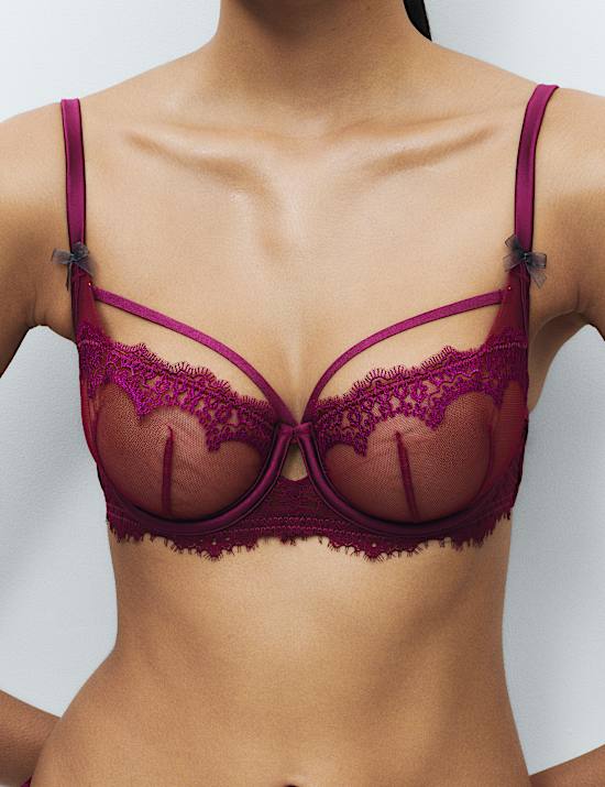 Magda Embroidery Wired Balcony Bra (A-E)