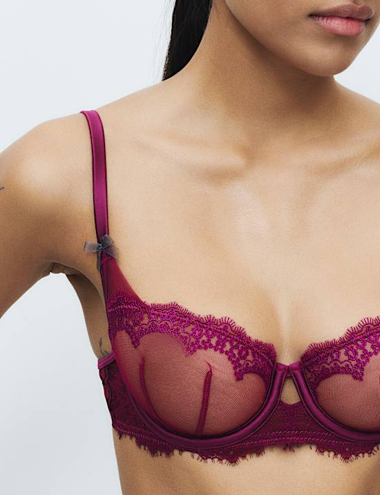 Magda Embroidery Wired Balcony Bra (A-E)