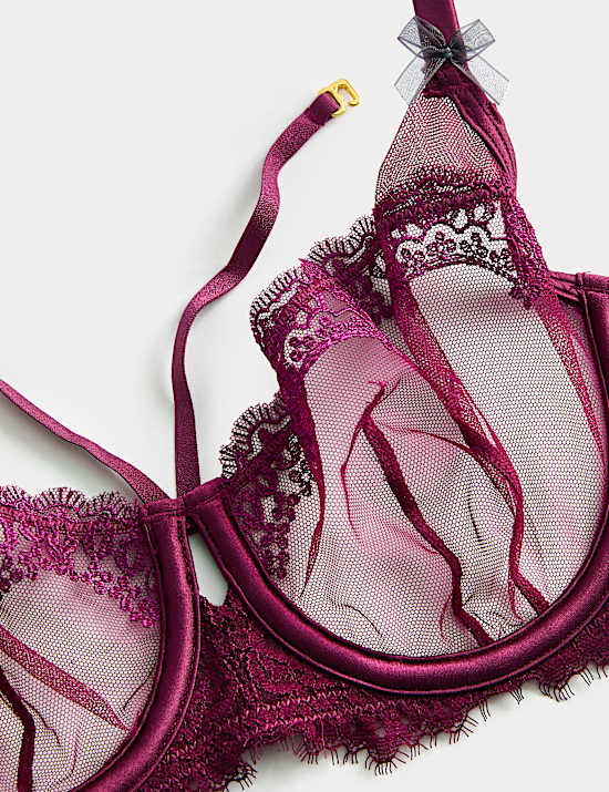 Magda Embroidery Wired Balcony Bra (A-E)