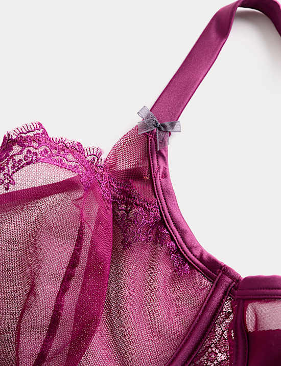 Magda Embroidery Wired Balcony Bra (F+)