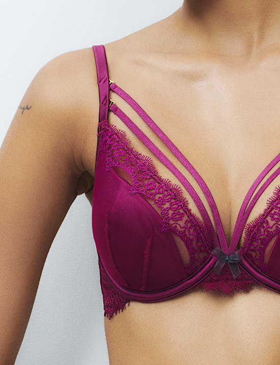 Magda Embroidery Wired Plunge Bra (A-E)
