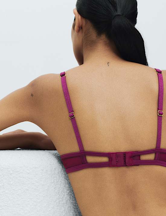 Magda Embroidery Wired Plunge Bra (A-E)