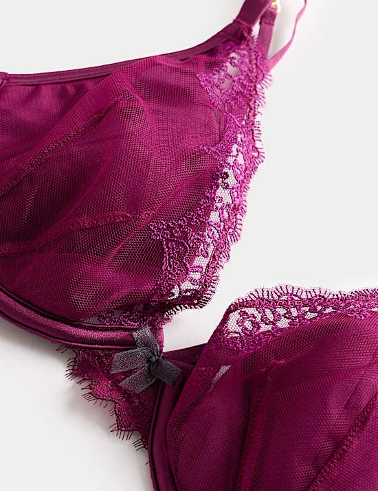 Magda Embroidery Wired Plunge Bra (A-E)