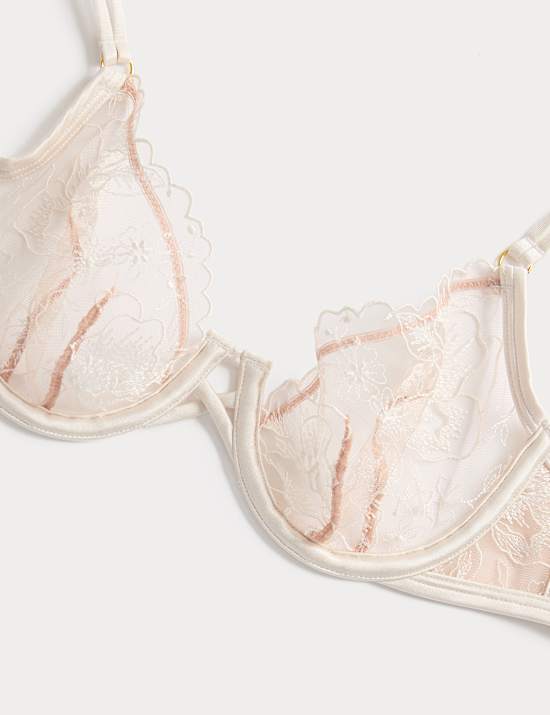 Arianna Embroidery Wired Balcony Bra (A-E)