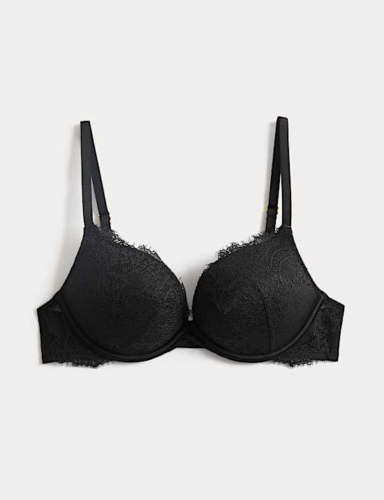 Lace Double Boost Push-Up Plunge Bra (A-D)