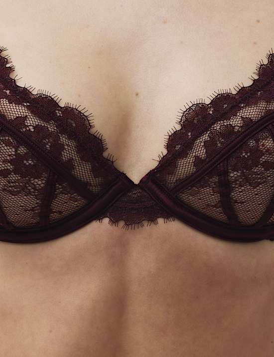 Stella Lace Wired Plunge Bra A-E
