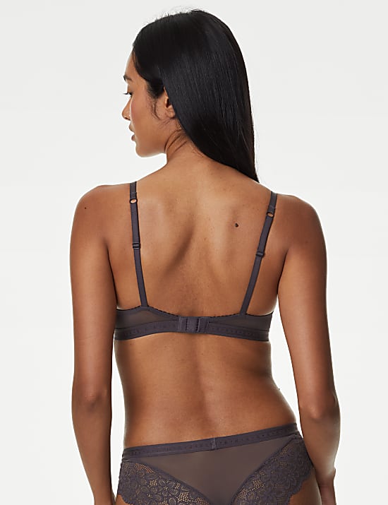 Ines Satin Wired Plunge Bra A-E