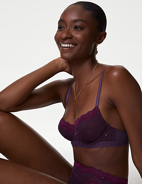 Ella Lace Wired Balcony Bra A-E