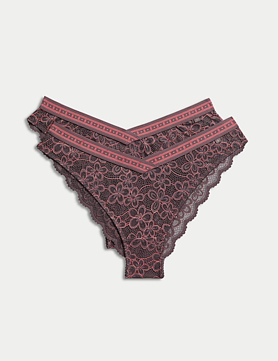 2pk Cleo Lace Miami Knickers