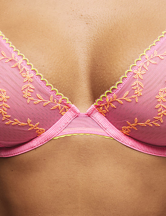 Bra Plunge Berkawat Bordir Farina A-E