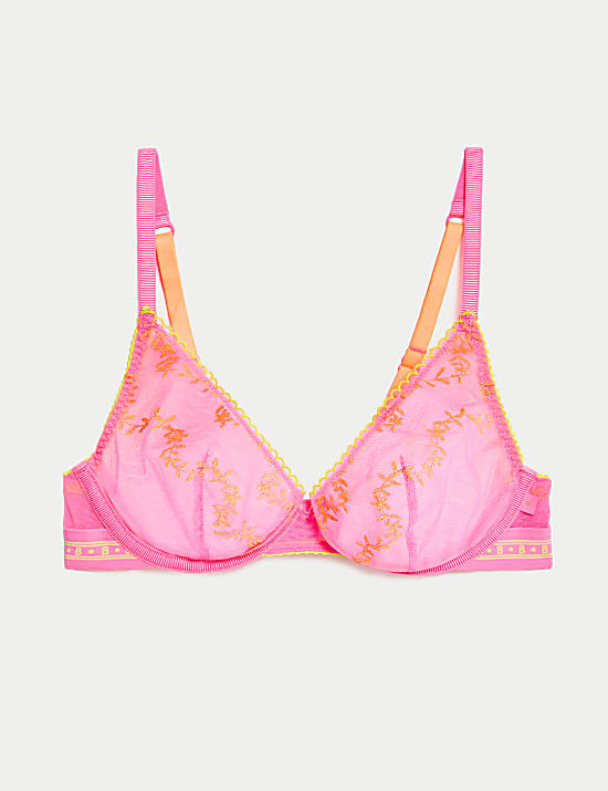 Bra Plunge Berkawat Bordir Farina A-E