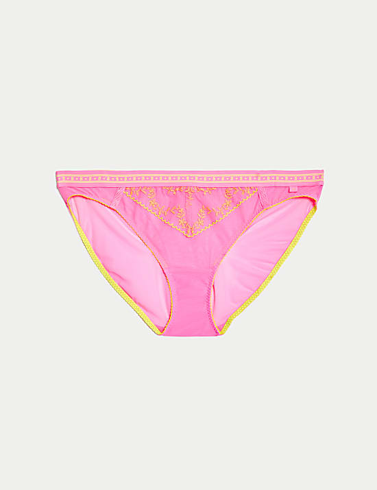 Farina Embroidered High Leg Knickers
