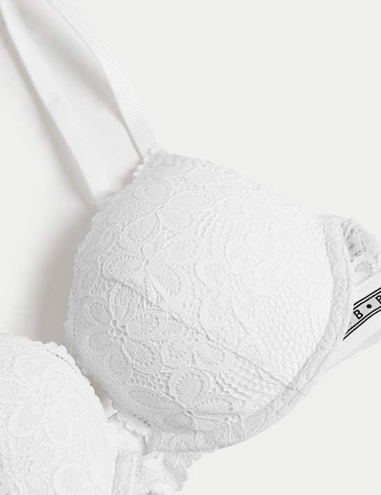 Cleo Lace Wired Push Up Plunge Bra A-E