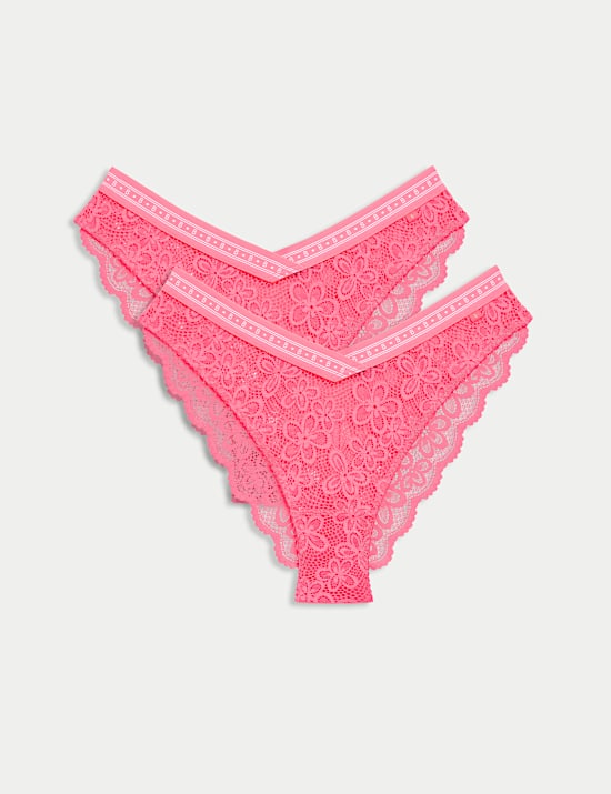 2pk Cleo Lace Miami Brazilian Knickers