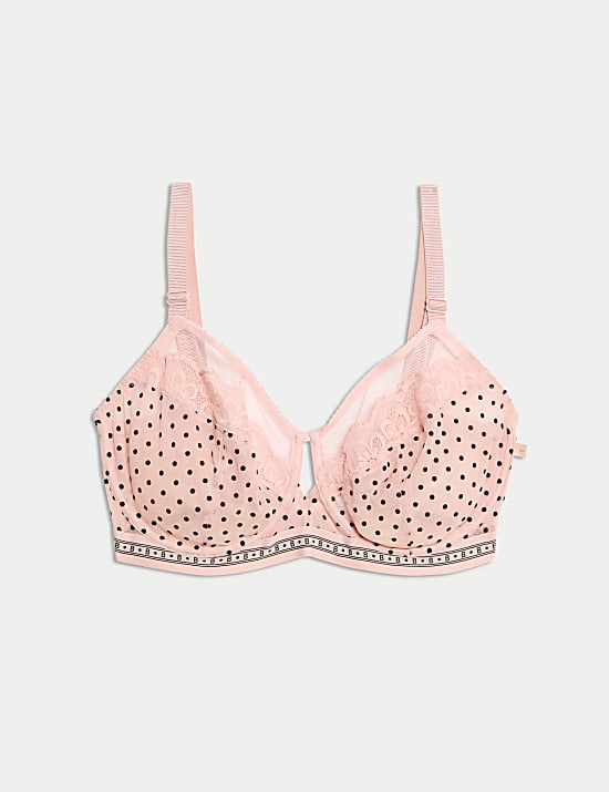 Alma Flock & Lace Wired Minimiser Bra (C-G)