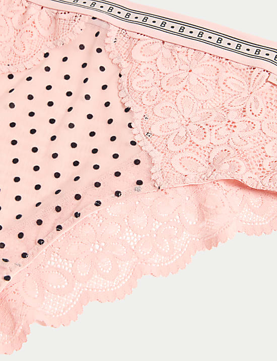 Ψηλόμεσο σλιπ brazilian Alma με δαντέλα