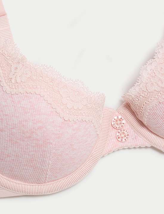 Lotta Ribbed Wired Demi Bra with Cotton (A-E)