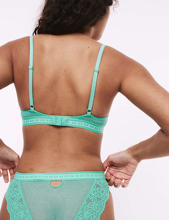 Lotta Ribbed Wired Demi Bra with Cotton (A-E)