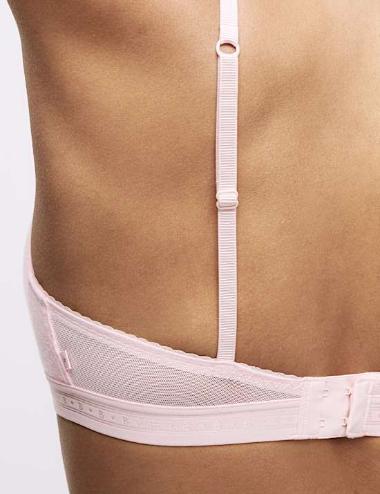 Lotta Ribbed Non-Wired Plunge Bra with Cotton (A-E)