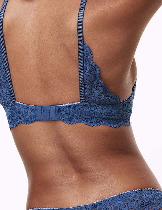 Hanna Glossie Wired Push-Up Plunge Bra (A-E)