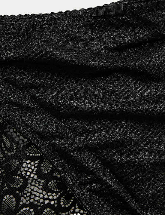 2pk Hanna Glossie High Leg Knickers