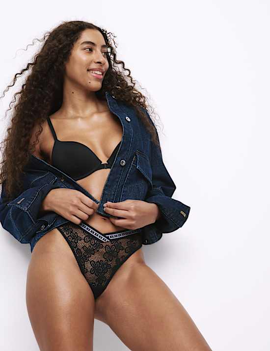 Cleo Lace Wired Plunge Bra (A-E)