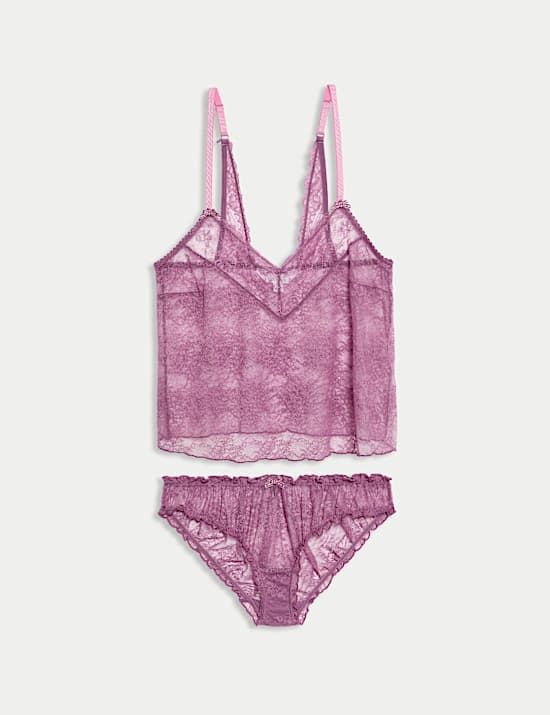 Anna Lace Camisole & French Knickers Set